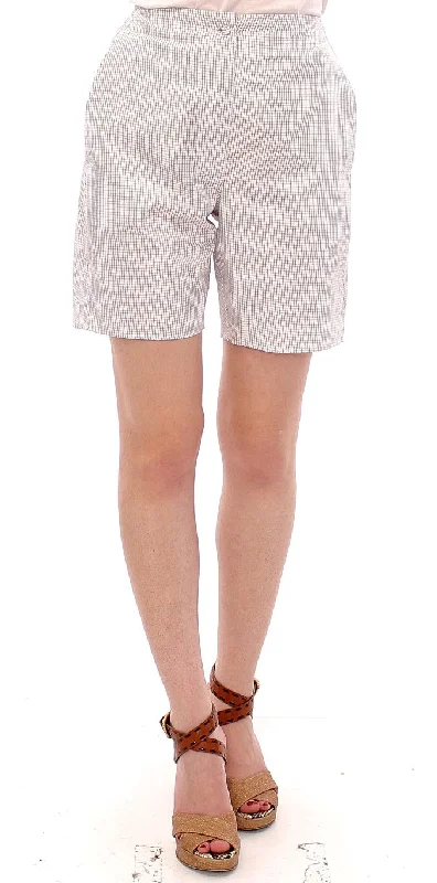 Andrea Incontri  Checke Stretch Cotton Women's Shorts