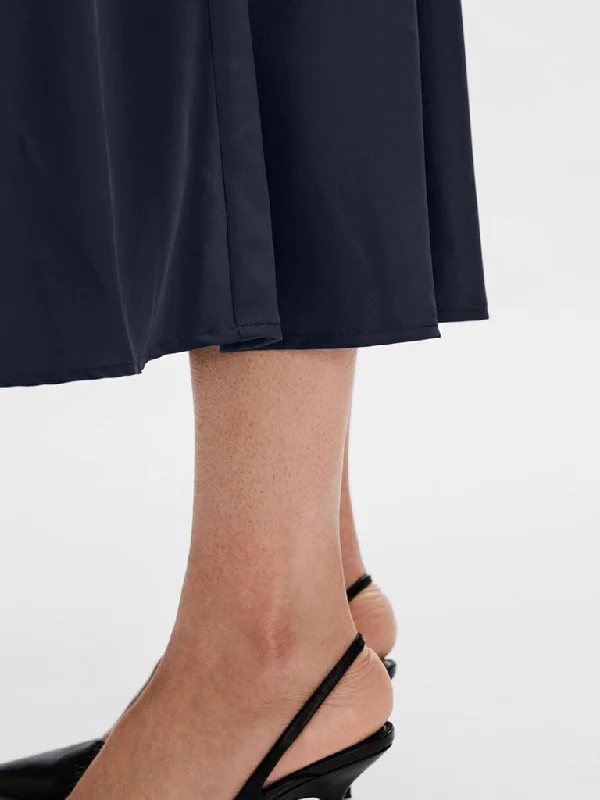 Selected Femme Lena Midi Skirt in Dark Sapphire