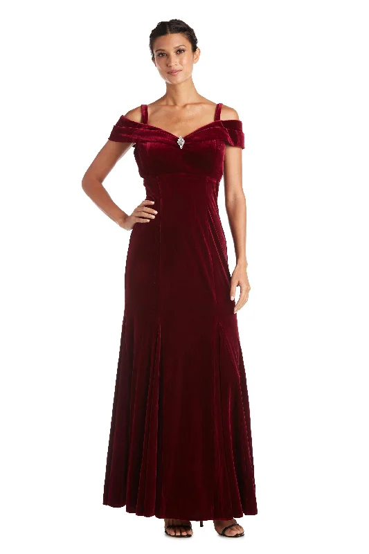 R&M Richards 2509P Long Formal Velvet Petite Dress Sale