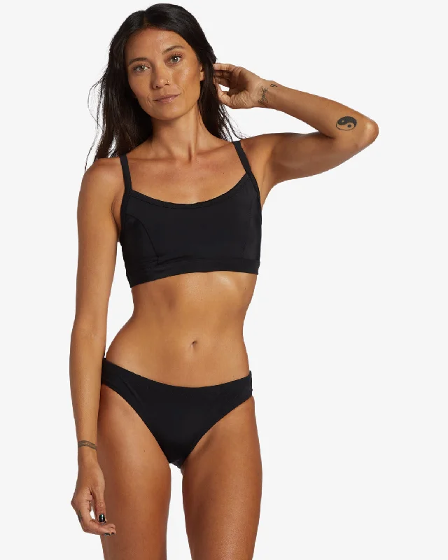 A/Div Banded Tank Bikini Top - Black