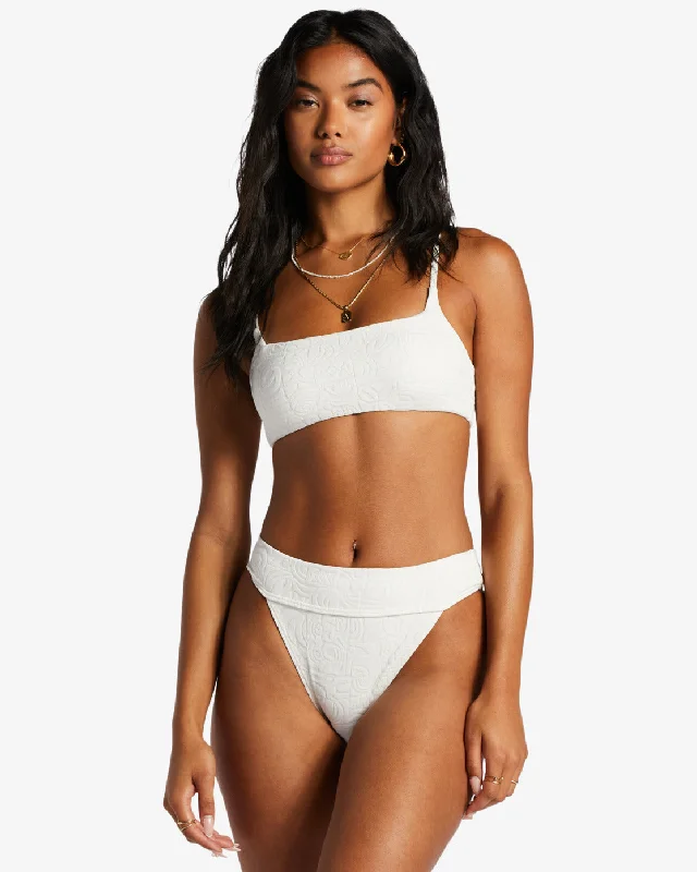 Sun Trip Tiki Zoe Crop Bikini Top - Salt Crystal