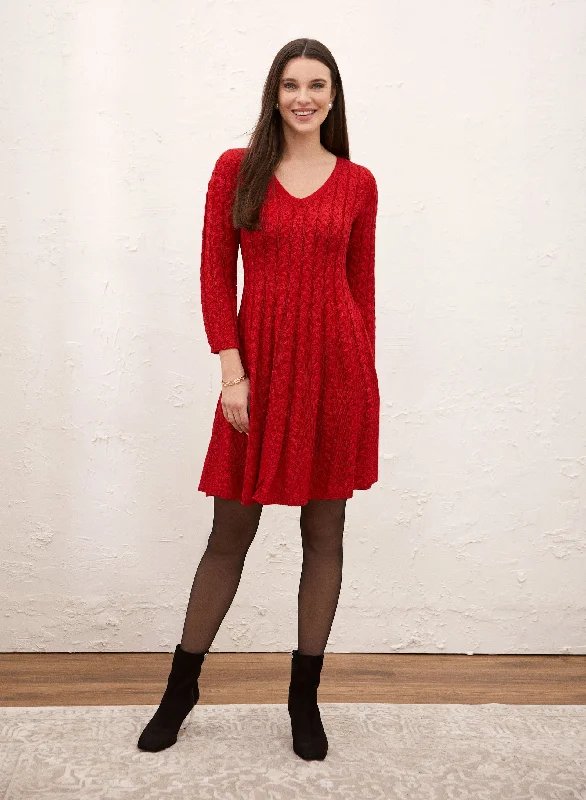 Cable Knit Sweater Dress