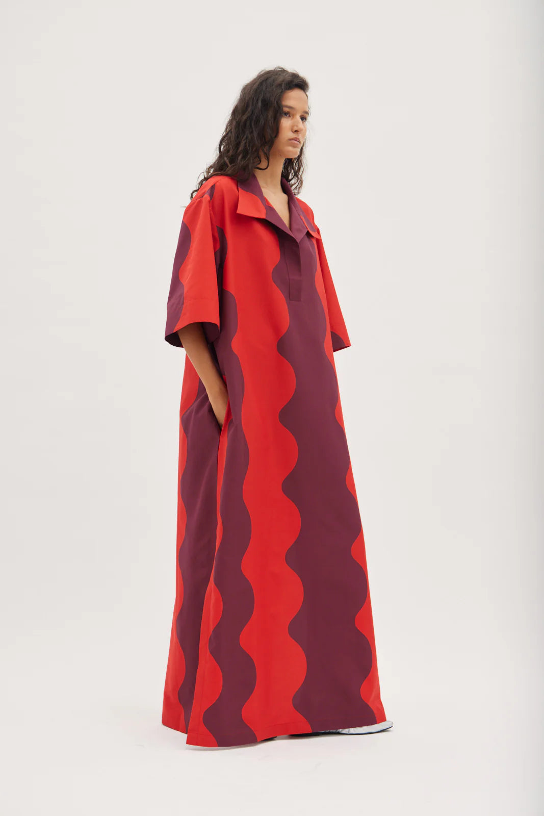 DANTAS TUNIC SHIRT DRESS- SONIC PRINT SILK COTTON VOILE