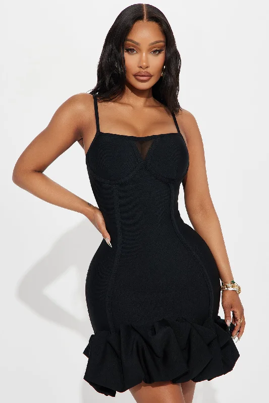 Everly Bandage Mini Dress - Black