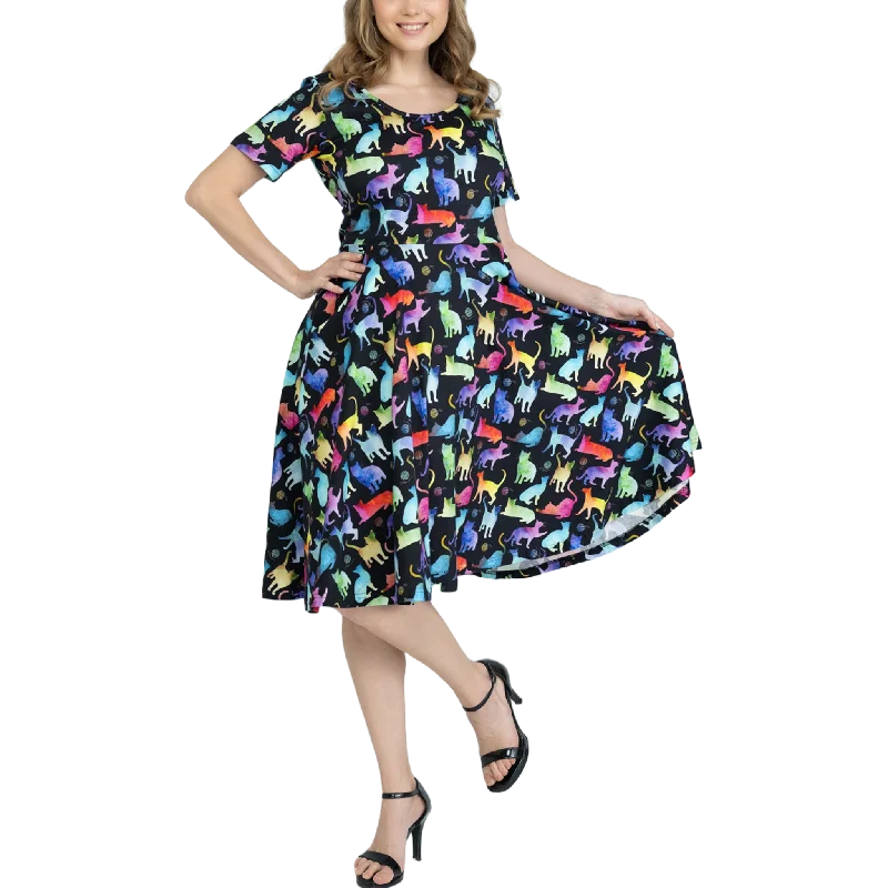 Rainbow Cats String Theory Twirl Dress